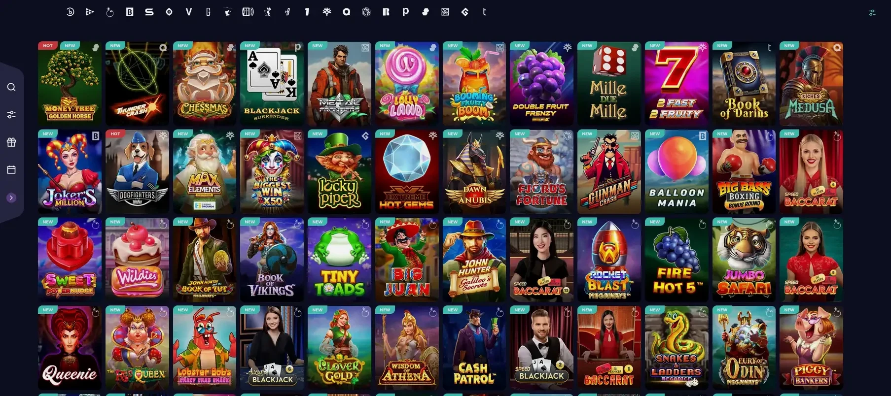 Monsterwin Casino Spieleauswahl und Bonusbereich